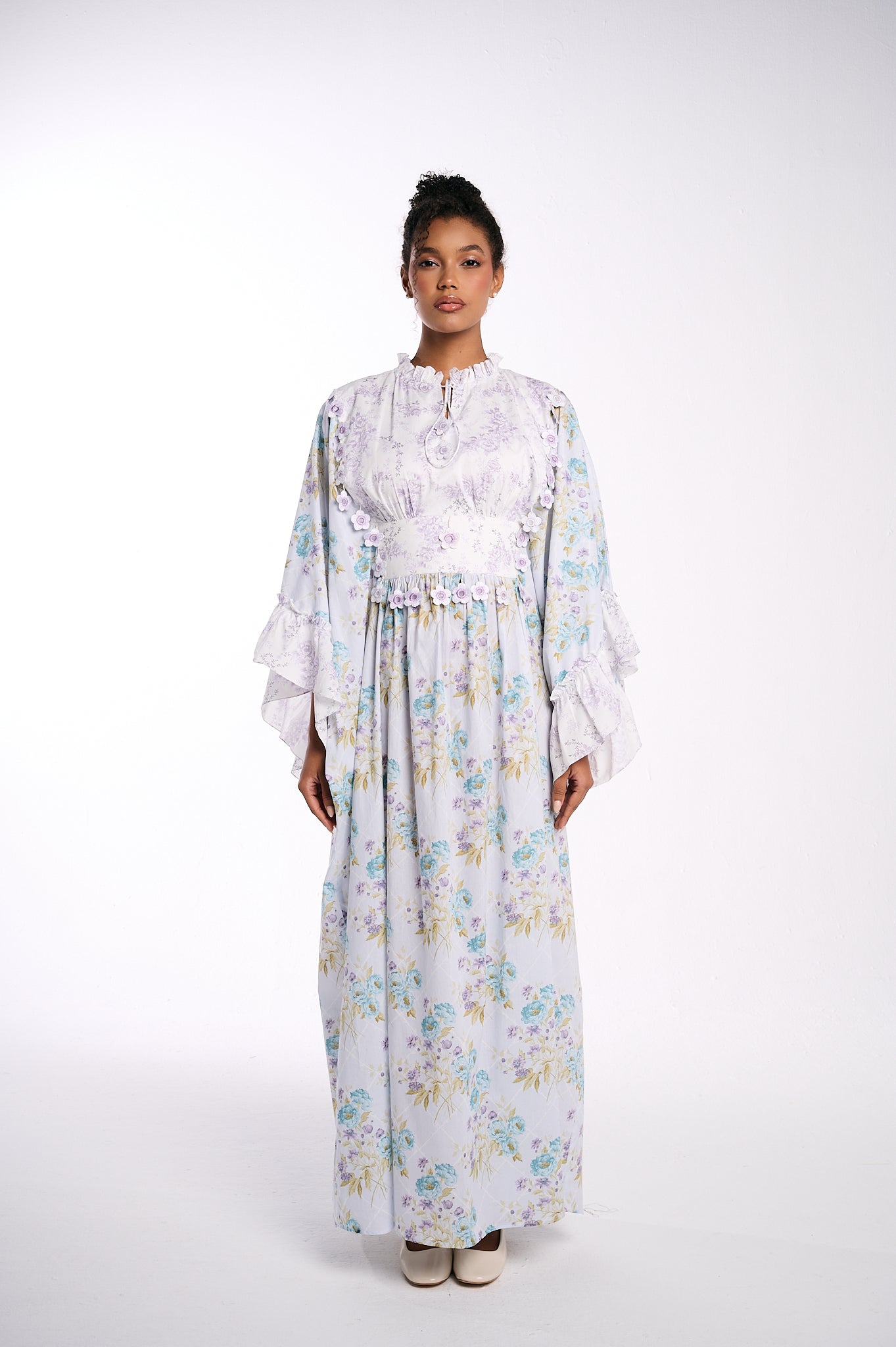 Primrose Garden Kaftan – Lavender Mist