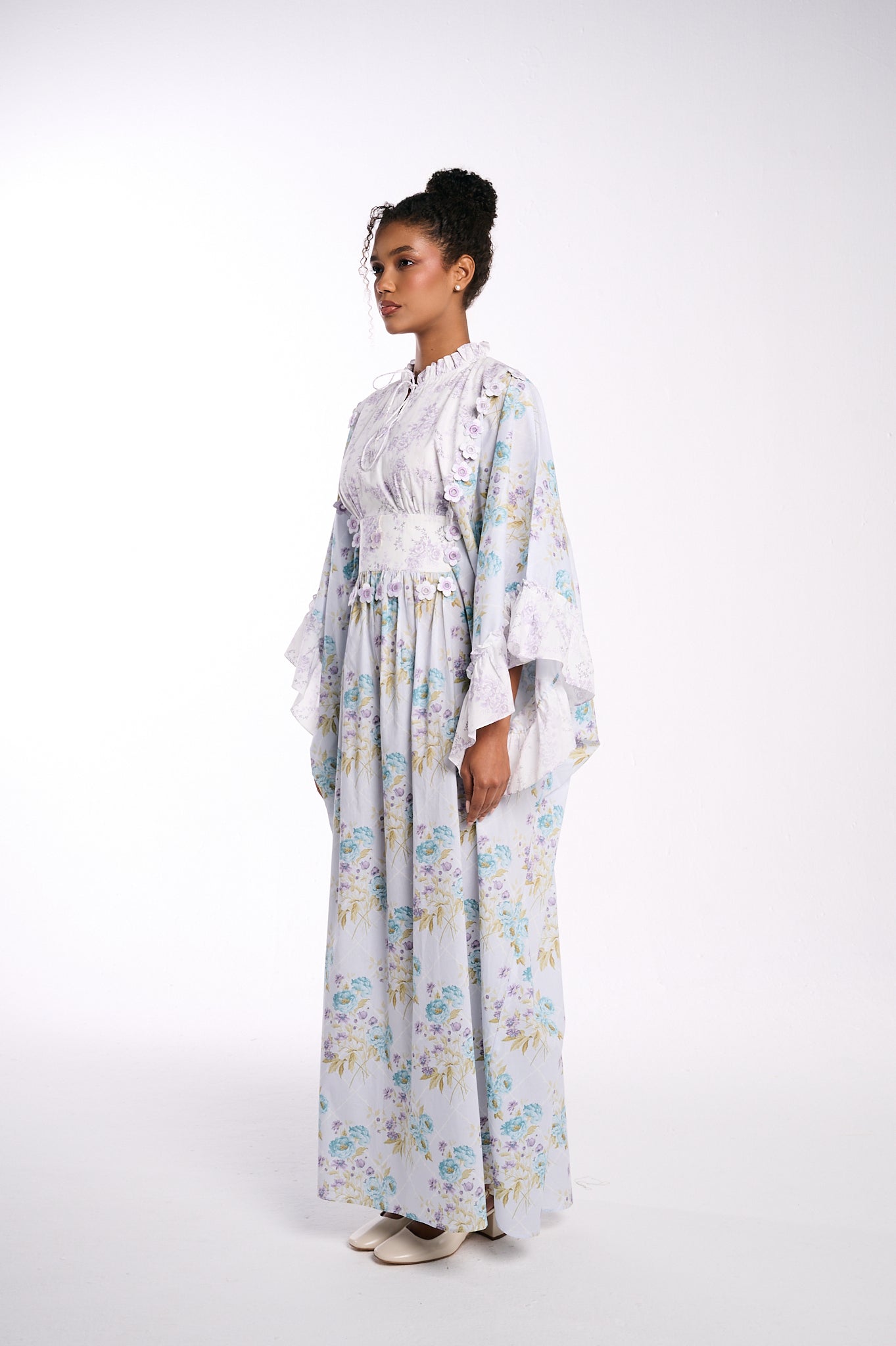 Primrose Garden Kaftan – Lavender Mist