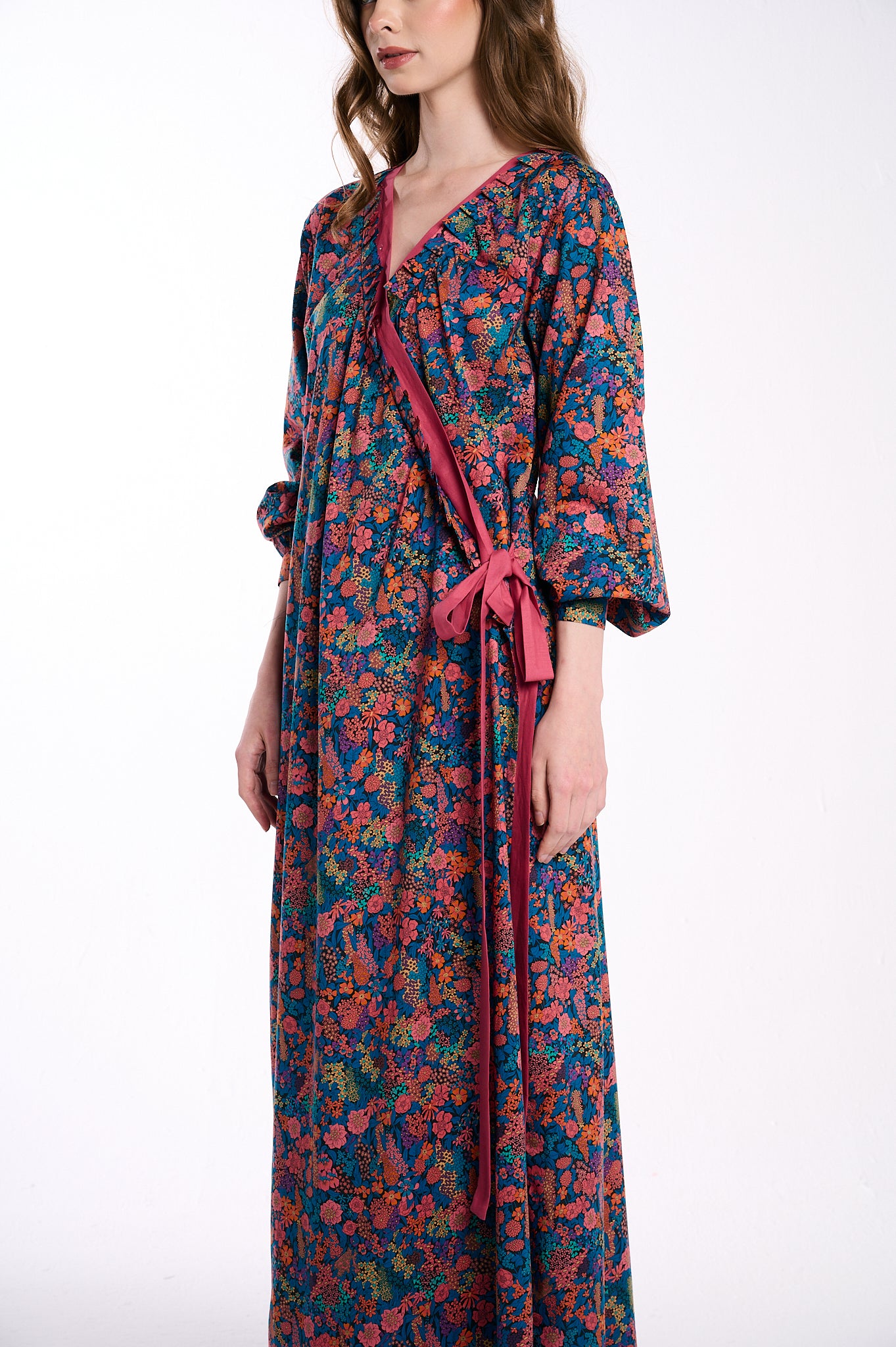 Midnight Botanica Wrap Dress